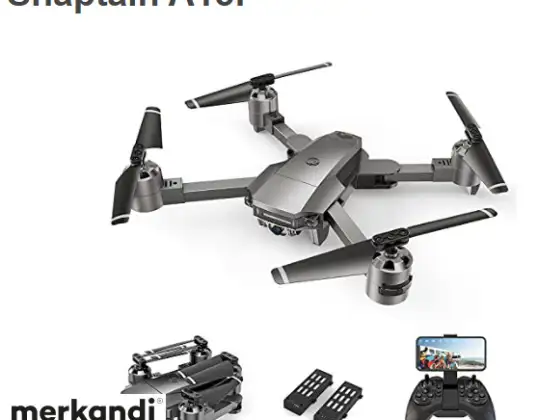DRONE Snaptain A15F O quadricóptero dobrável tira fotos e vídeos em Full HD