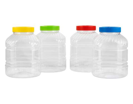 ПЕТ пластикова банка для консервації огіркові настоянки 8л асорті кольорів