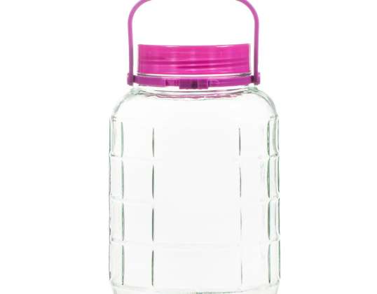 Frasco multifuncional 8L frasco de vidro com alça para conservas de pepino