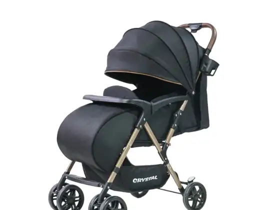 Crystal Baby Stroller available in 5 shades with footmuff