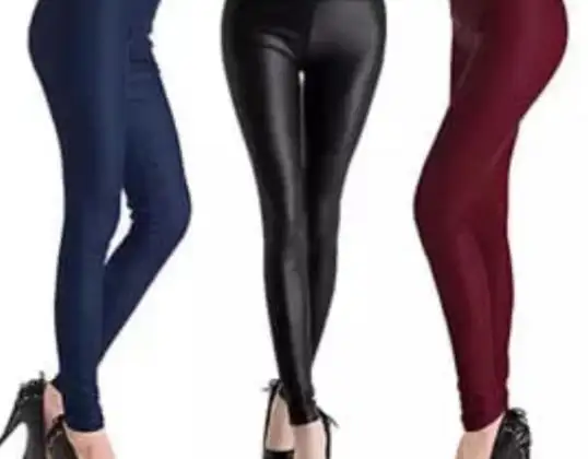 Leggings in ecopelle marca Miss21, taglie XS,S,M,L,XL, 3 colori
