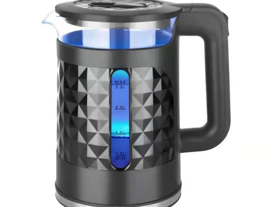 Električno kuhalo za vodu XXL 2,3 litre LED svjetlo 1500W čajnik za čaj