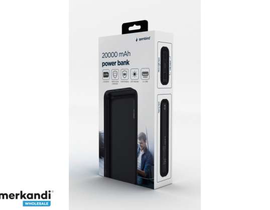 Gembird Powerbank 20.000 mAh USB schwarz PB20 01