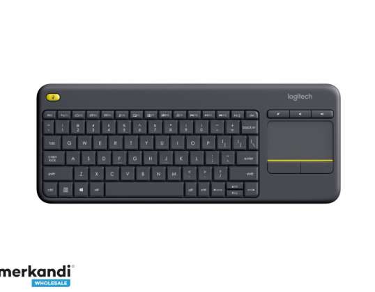 "Logitech" belaidė jutiklinė klaviatūra K400 Plus Juoda US-INTL išdėstymas 920-007145