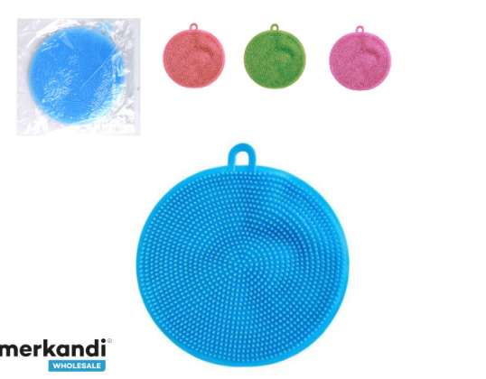 SILICON KITCHEN SCOURERS ROUND FOR KITCHEN DISHES ASSORTED COLOURS