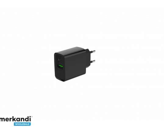 Gembird USB Type C Быстрое зарядное устройство 20 Вт Черный TA UC PDQC20 01 BK