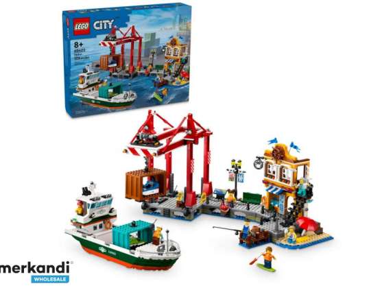 Гавань Лего Сити с грузовым кораблем 60422
