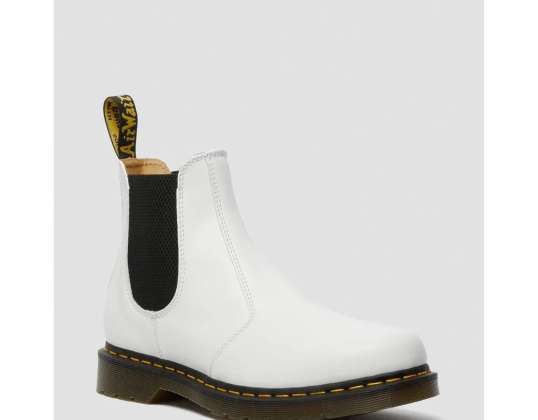 Dr. Martens 2976 Yellow Stitch Smooth White - Dames Boots - 26228100