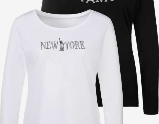 Стокові жіночі футболки з рукавами, весняно-літній сезон, змішані піддони, адреси оптових продавців B2B
