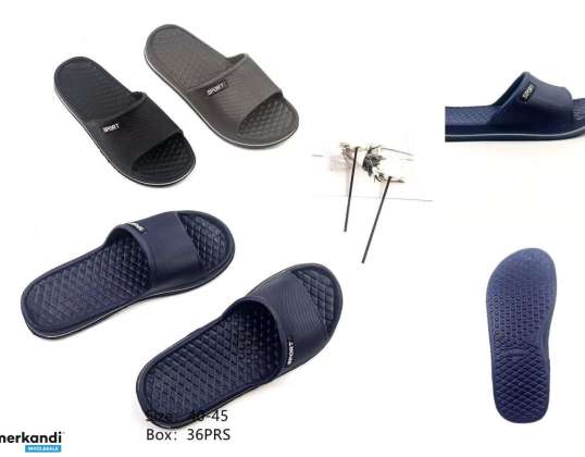 Men's Flip Flops Ref. 3937 - Pack of 36 Pairs, Sizes 40 to 45, Assorted Colors