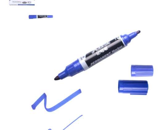 MARKER PERMANENT MARKERS DOUBLE-SIDED 2 IN 1 BLUE