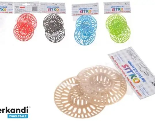 UNIVERSAL SINK STRAINERS WASHBASINS PLASTIC PLASTIC 2 PIECES ASSORTED COLORS