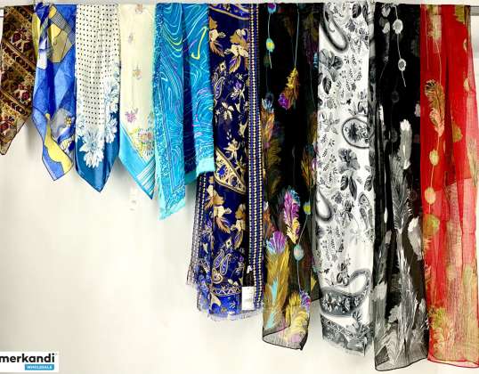 Женские и мужские шарфы 90 кг Шарфы Микс аксессуары, текстиль оптом для реселлеров Оставшийся запас