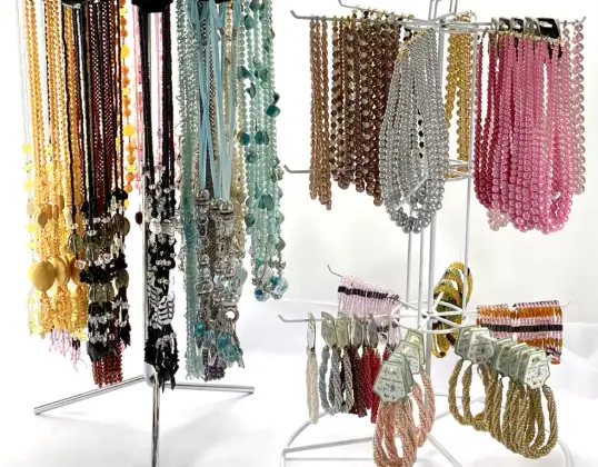 60 kg jewelry fashion jewelry jewelry mix necklaces bracelets etc., wholesale goods buy remaining stock pallets
