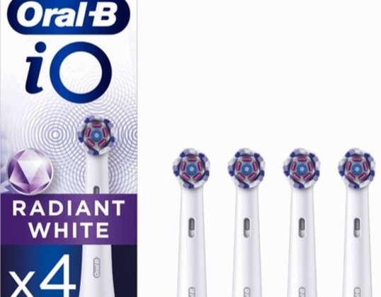 Oral-B iO Radiant White - Βουρτσοκεφαλές - 4 Τεμάχια για οδοντόβουρτσες Oral-B IO