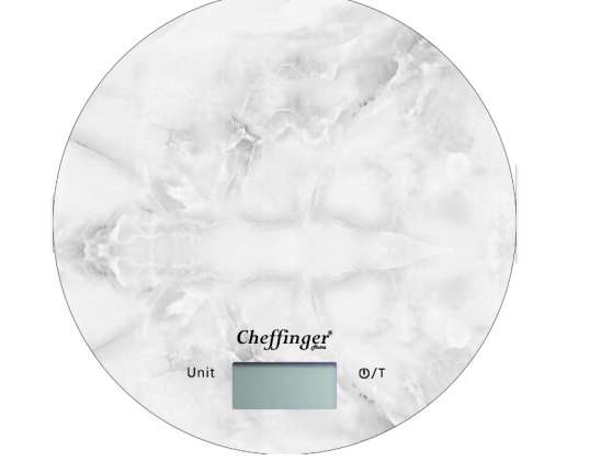 5kg LCD Display Kitchen Scale Glass Marble White Design Anti-Slip