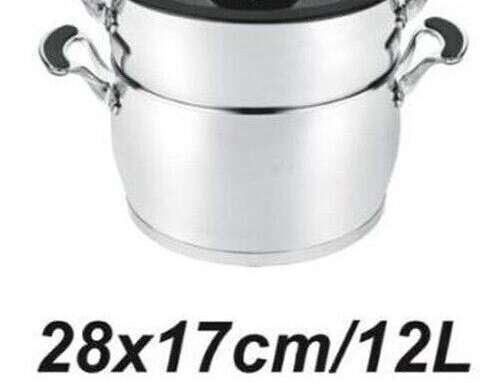 Couscous Pan - 12 Liters - Couscous Maker - Stainless Steel - Marble Coating
