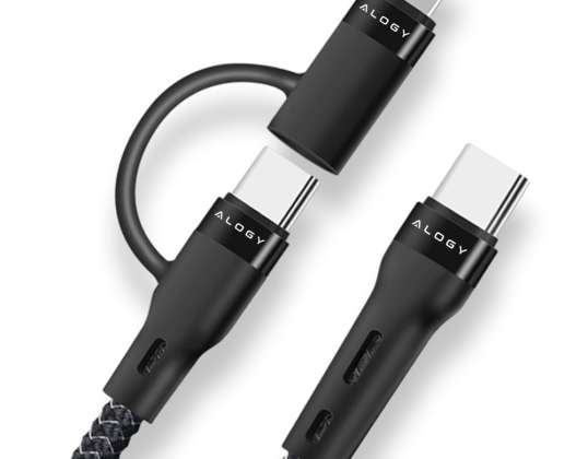 Alogy USB C Till Lightning PowerDelivery 2-i-1-kabel för Apple iPhone PD 60