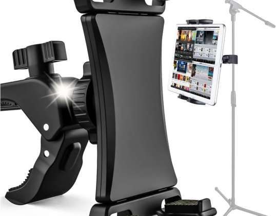 Tablet phone holder 4.7&quot; 12.9&quot; for stick tripod handlebar for t