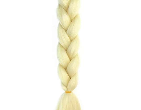 FLÄTAT Syntetiskt hår färgglada flätor dreadlocks höjdpunkter 60 CM blond XJ4620