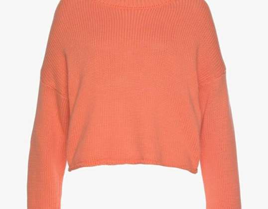 020048 Ženski oranžni pulover znamke Lascana. Sestava: 100% bombaž