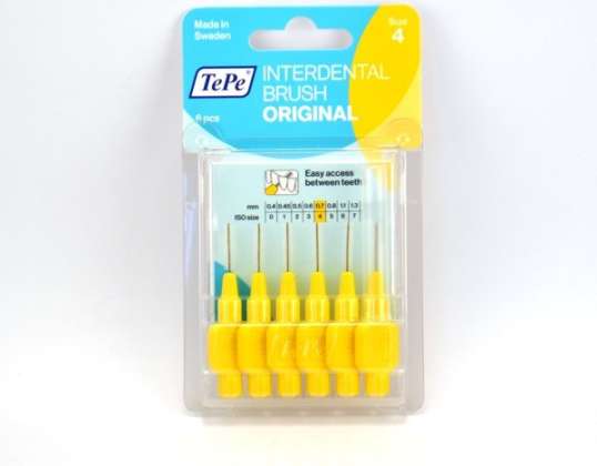 TEPE YELLOW INTERDENTAL BRUSHES 0 7 6PCS