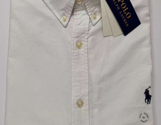 Ralph Lauren skjorte for menn, lange ermer, størrelser: S, M, L, XL