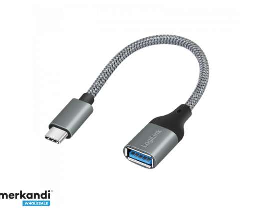 LogiLink USB 3.2 Gen1 Type C Adapter C/M to USB A/F OTG Aluminum 0 15m