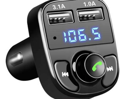 FM MP3 USB BLUETOOTH AUTOZENDER OPLADER