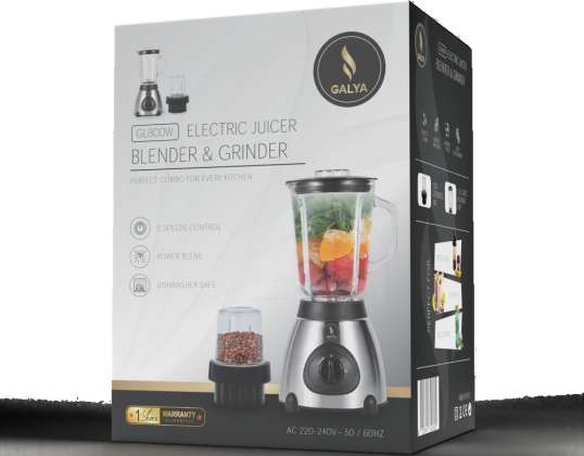 Galya - 2-in-1, multifunctional blender with two adjustable speeds and glass containers