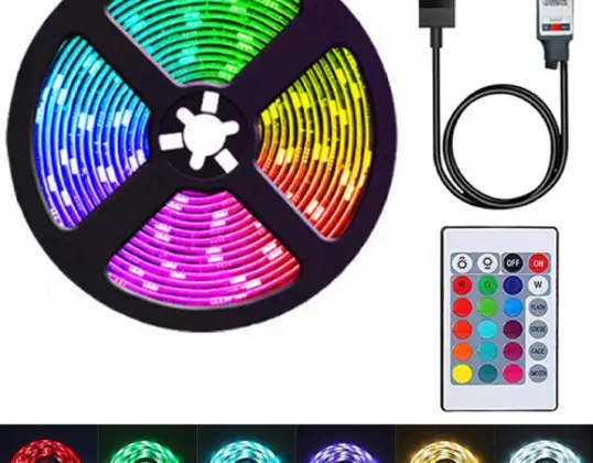 RGB USB LED-RIBA KAUGJUHTIMISPULDIGA 5V 3M VÄRVILINE LED-TAUSTVALGUS