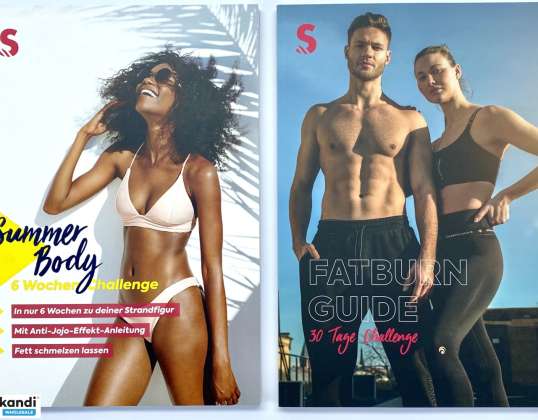 500 ks Strongrr športové knihy 2 modely &quot;Summer Body&quot; &amp; &quot;Fatburn Guide&quot;, veľkoobchod s paletami pre predajcov
