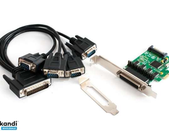 IOCREST 4x soros RS-232 COM portok PCI-e vezérlőkártya Teljes magasság/félmagasság