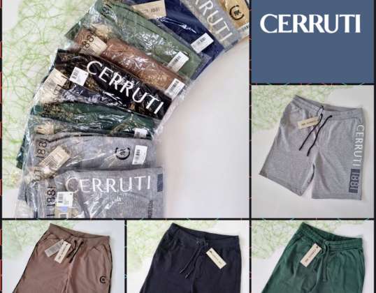010030 Men's knitted shorts Cerruti 1881. In the classic men's colours: light grey, dark grey, blue, khaki, light brown, olive