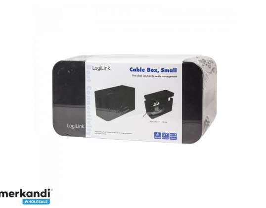 LogiLink Cable Box  small   Kabelmanagement Box   Schwarz KAB0060