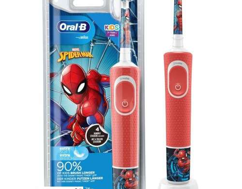 Oral B Escova de Dentes Elétrica Vitality D100 para Crianças Extra Soft Spider Ma