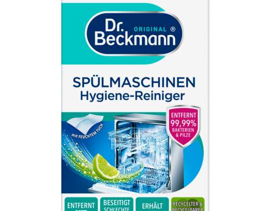 Dr Beckmann mosogatógép-tisztító 2 az 1-ben ruhával SPULMASCHINEN 75g