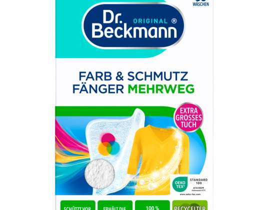 Dr Beckmann Atkārtoti lietojama mazgāšanas lupatiņa FARB&amp;SCHMUTZ MEHRWEG 1gab