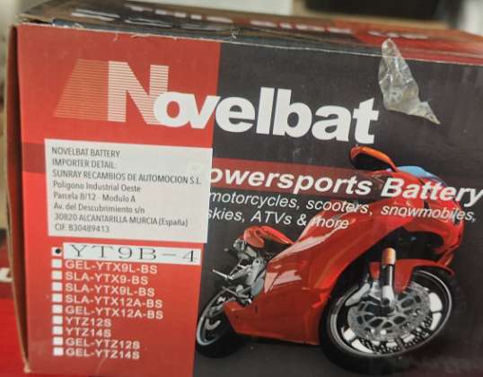 Stock de batteries de moto de différentes marques Kinvolt, Yuasa, Exide