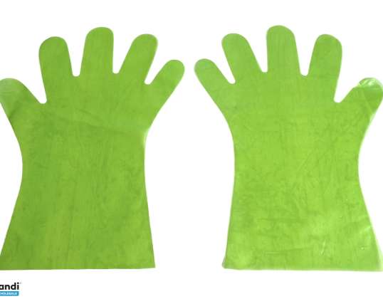 430 pakken van 100 Ehlert BASIC PE wegwerphandschoenen voor heren groen, resterende voorraad pallets Koop groothandelsgoederen
