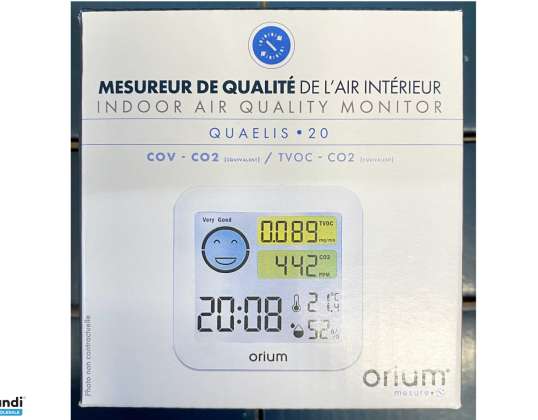 15 Pz Orium Quaelis 20 Misuratore di qualità dell'aria CO2 TVOC C21154 Misuratore di qualità dell'aria interna, Acquista all'ingrosso Rimanenti scorte