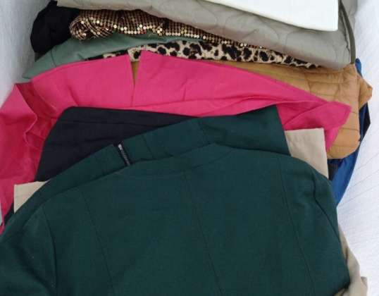 Відсортований мікс чоловічих та жіночих літніх курток сорту Крем оптом на вагу