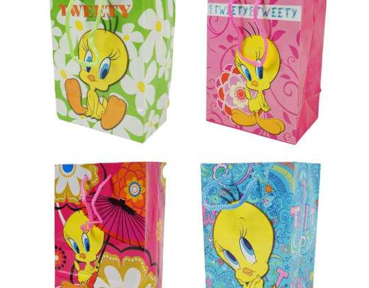 Gift bag Tweety 18 cm 4 assorted