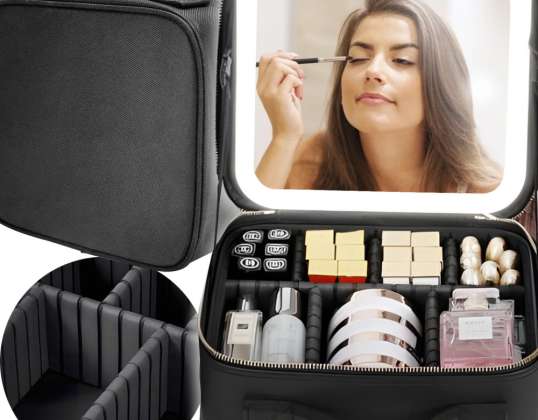 Women's LED Cosmetic Bag Travel Case Makeup Mirror MI902