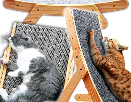 Wooden Cat Scratcher Bed Couch 2in1 Kartong Kartong Stor XL SCRAT01