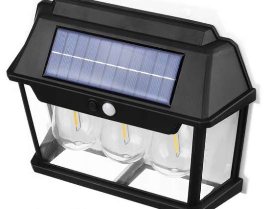 PR-1040 Ηλιακό Φωτιστικό Τοίχου με Αισθητήρα - LED - Εξωτερικός Ηλιακός Φωτισμός