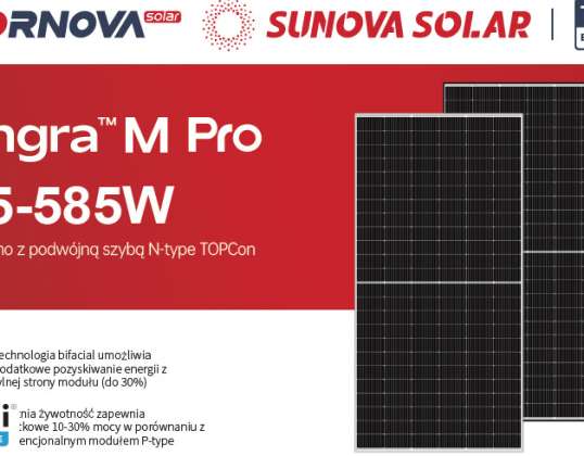Sunova Solar / Tangra M Pro 580wp / Módulos fotovoltaicos