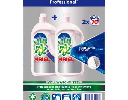 Ariel Professional Liquid Laundry Detergent, 2x70 Wash Loads, 2x3.5L