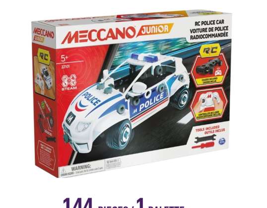 Low cost MECCANO radio controlled police car