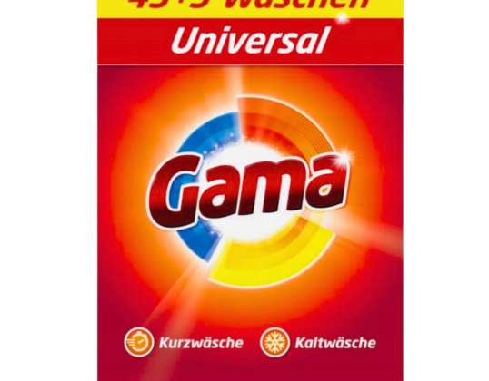 Гама прах за пране немски ефективен при 30°C универсален 45+5 измивания 3кг